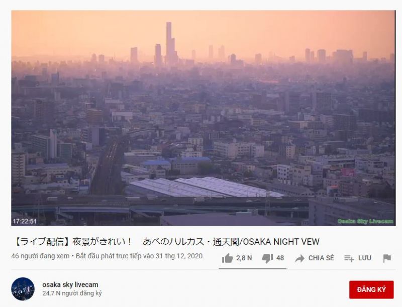 cảnh đêm ở Osaka